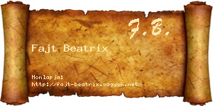 Fajt Beatrix névjegykártya
