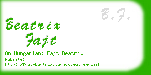 beatrix fajt business card